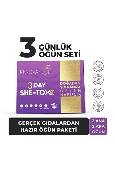 Renovafood 3 Gün Hazır Öğün Paketi 2 Ana 2 Ara Öğün Yüksek Protein & Yüksek Lif