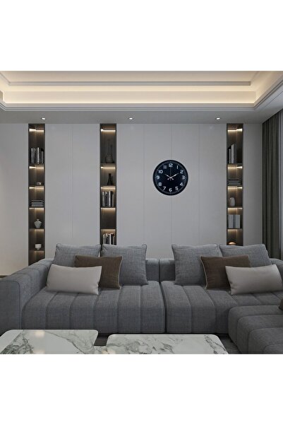 Leyaton Black 36 cm Modern Wall Clock Rvryt-Rs345