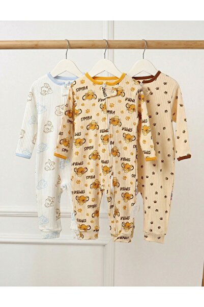 MiniKids Σετ 3 premium φόρμες, Λιοντάρι Σίμπα, πολύχρωμες