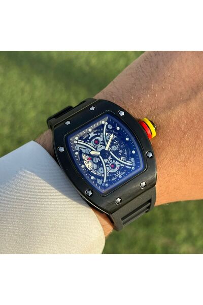 FANDER BLUE Silver Quartz Watch with Black Dial