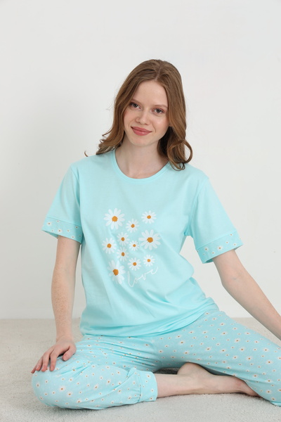 ELİTOL Set de pijamale din bumbac imprimat pentru femei