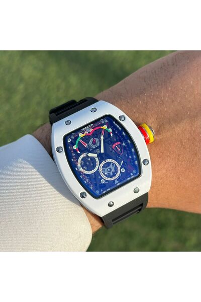 FANDER BLUE Full Black Fashion Watch with Engraved Dial