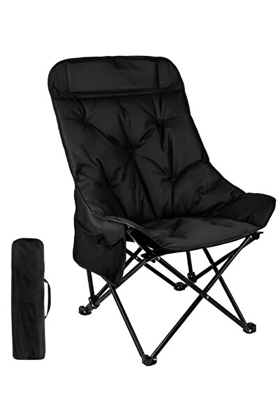 GOG Padded High Back Camping Chair, Foldable Moon Chair with Carry Bag, Heavy...