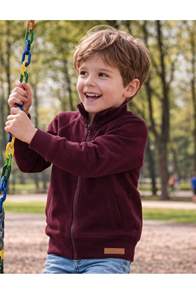 OrganicKid Cranberry Çocuk Bordo Sweatshirt