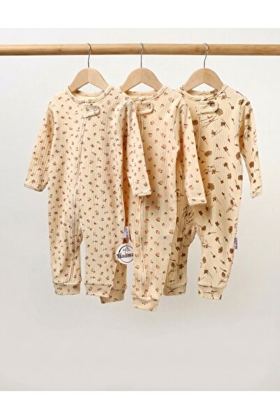 MiniKids Σετ 3 φόρμες premium, My Flowers, πολύχρωμο