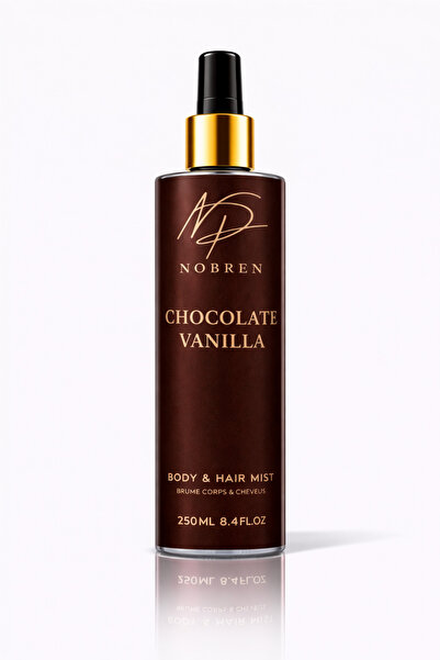 NOBREN Chocolate Vanilla Unisex Body Mist & Saç Parfümü 250 ml – Kalıcı Tatlı...
