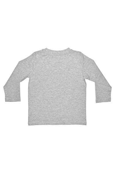 OrganicKid Basic Çocuk Gri Uzun Kol T-shirt