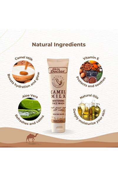 Skin Doctors Camel Milk Whitening Face Wash 100ml - Deep Cleansing, Brightening, and Hydrating Exfol