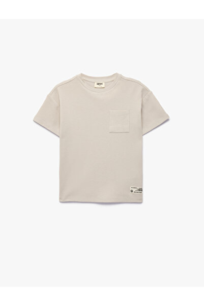 Koton Βαμβακερό μπλουζάκι με τσέπες, κοντό μανίκι και λαιμόκοψη ποδηλάτου, ov...