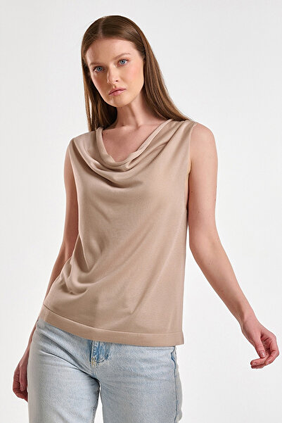 United Colors of Benetton Beige 100% Lyocell Sleeveless Regular Fit Sweater M...
