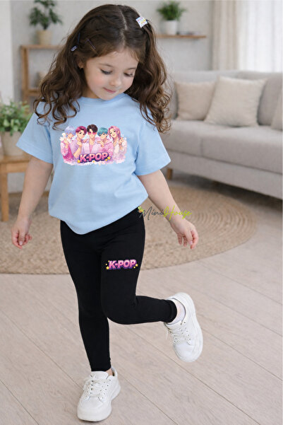 MiniHouse K-Pop Boys Printed Bottom Top Set T-Shirt Tights