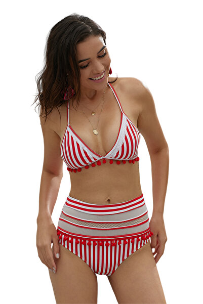 EFAYN.RO Women's swimsuit, 2 pieces, happy elegant model with tassels, size X...