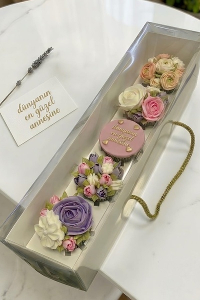 Ege Concept Life 5 Bölmeli Cupcake Kutusu 45x10x9 cm - Özel Gün, Parti, Kutla...