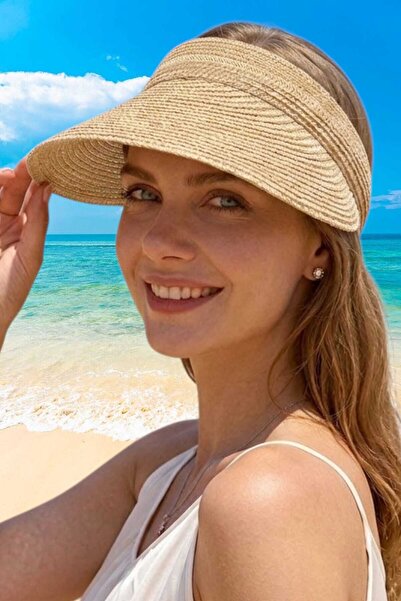 Uniquetrenders Γυναικείο καλοκαιρινό ψάθινο καπέλο με φαρδύ γείσο, αναδιπλούμ...