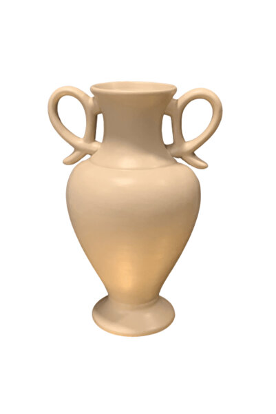 Nonno dekor Alacahöyük Ceramic Vase with Handle, Cube Vase 28cm
