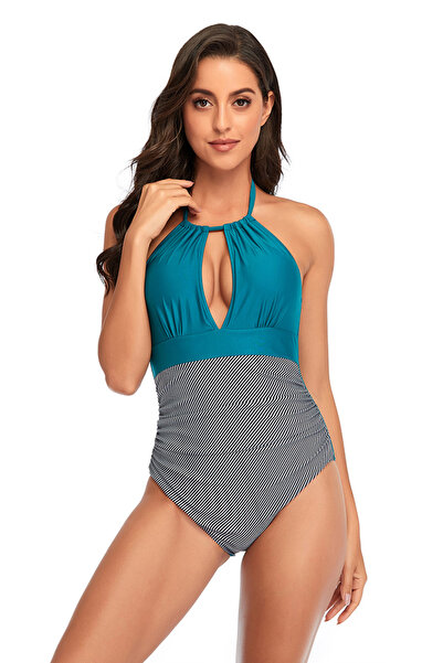 EFAYN.RO Costum de baie dama, o piesa, detalii care subtiaza si accentueaza t...