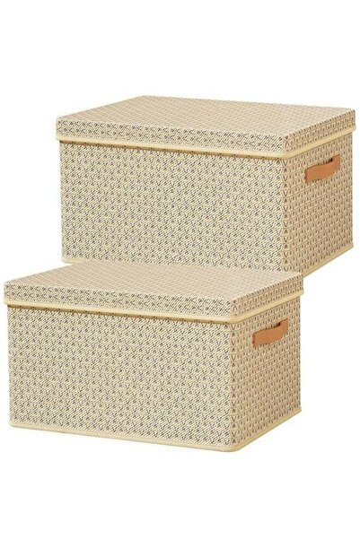 WINEENEE 2-Piece Foldable Closet Organizer Storage Bins Set with Removable Li...