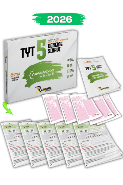 Rasyonel Yayınları 2026 Tyt Tüm Dersler 5'li Genel Deneme Seti (MEB Müfredatı...