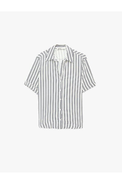 Koton Classic Collar Buttoned Short Sleeve Viscose Shirt