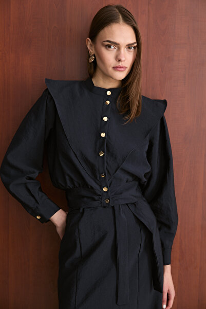 Melike Tatar Snap Fastener Bomber Jacket 32-2778