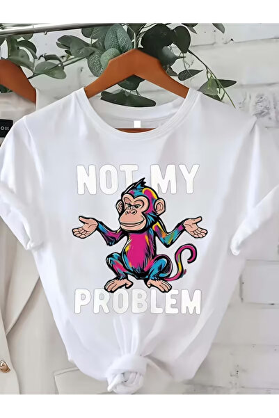 LİNA06 Casual Fashion Printed T-Shirt Women'S Trendy Base Shirt Daily Outing