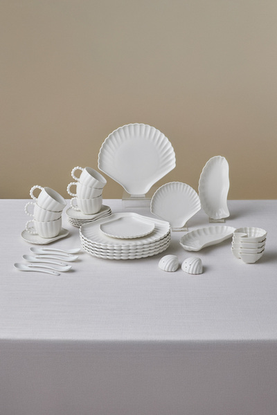 Karaca Stream Bone Ostra 34 Parça 6 Kişilik Kahvaltı Takımı