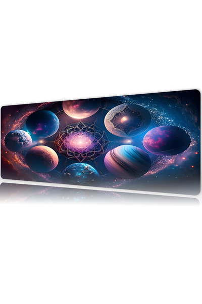 urzuva Cosmic Alignment Gaming Oyuncu XL Mouse Pad Mousepad 80X30 cm 3Mm Diki...