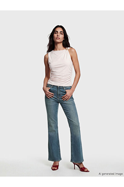 LC Waikiki YK PLUS Γυναικείο τζιν παντελόνι με ψηλή μέση και φαρδιά γραμμή