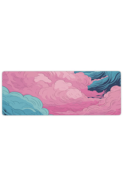 urzuva Cotton Storm Gaming Oyuncu XL Mouse Pad Mousepad 90X40 cm 3Mm Dikişli Model