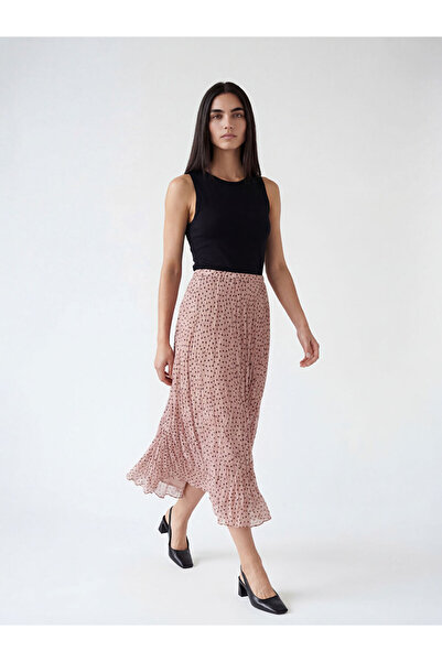 LC Waikiki I Beli Corded Polka Dot Chiffon Skirt from Freezen Store