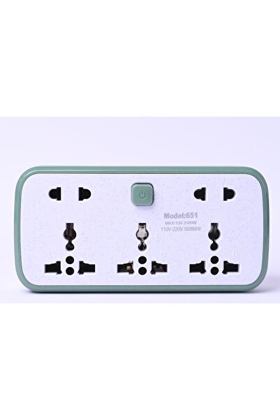 Saffron Times مقبس تمديد متعدد المنافذ |   شريط طاقة عالمي بخمسة منافذ ومفتاح...