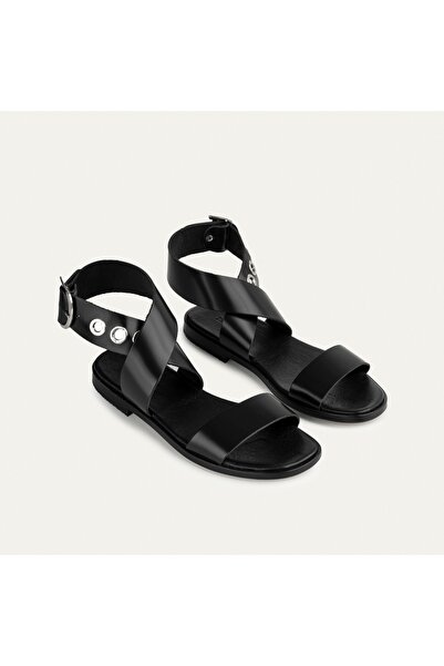 Mudo Cross Strap Genuine Leather Sandals