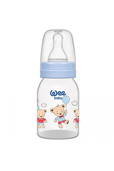 Wee Baby Biberon 125 ml cu tetina rotunda, cod 851, - Albastru