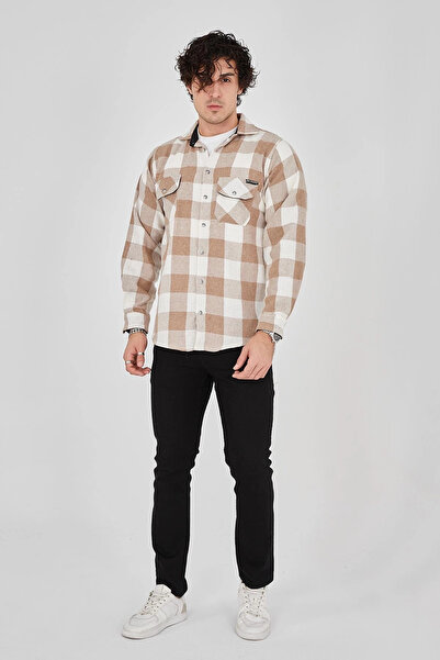 Alfanora Men's Lumberjack Shirt - Beige