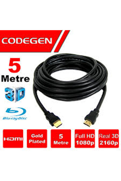 Universal كودجين كابل HDMI بطول 5 متر CPS50 ثلاثي الأبعاد ذهبي 1.4 فولت 2K