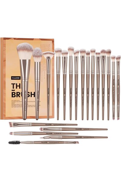 Arabest مجموعة فرش مكياج من 20 قطعة، فرش احترافية للفاونديشن والبودرة وظلال ا...