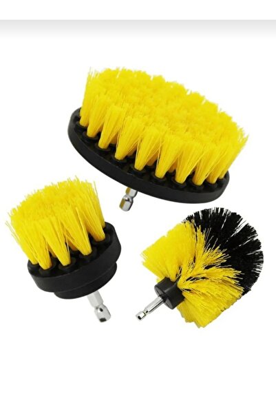 ALTUN TİCARET مجموعة فرشاة تنظيف مكونة من 3 قطع تُثبت على رأس المثقاب