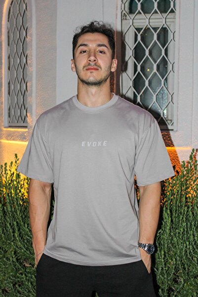 Logo Rubber Baskı Oversize Erkek T-shirt