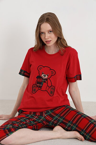 ELİTOL Cotton Printed Women's Capri Set