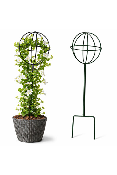 zola Metal support for flowers and climbing plants, sphere type, diameter 17 ...