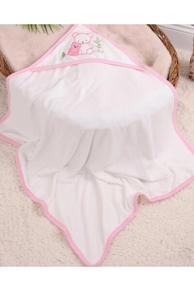 Ege Bebek Teddy Bear Embroidered 100% Cotton Baby Towel L Baby Towel Eraser R...