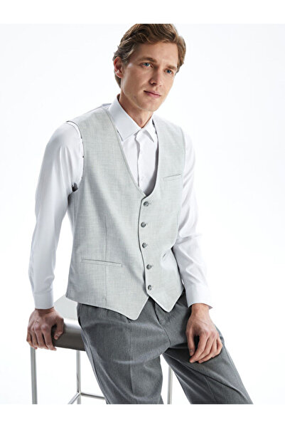 LC Waikiki Rmz Gi̇yi̇m Farkiyla Slim Fit Men's Classic Vest