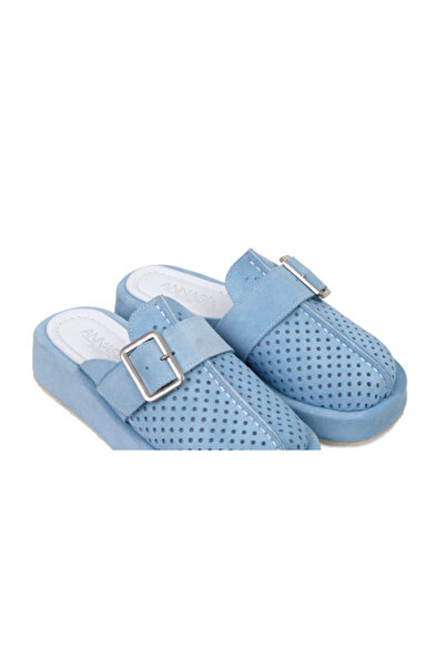 ANNASIA SHOES Papuci RUBY - Piele Albastră