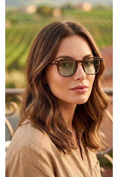 ModaLucci Leopard Patterned Water Green Glass New Model Sunglasses