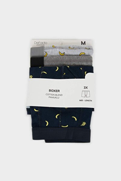 DeFacto Regular Fıt Meyve Baskılı 3lü Boxer G9375AX26SP