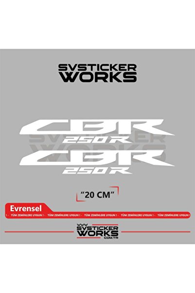 ARONA Honda CBR 250R Sticker Uyumlu Yazı – Yüksek Kalite Özel Kesim Folyo (2'...