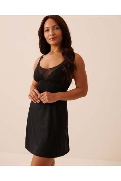 La Vie en Rose Floral Lace and Microfiber Nightie