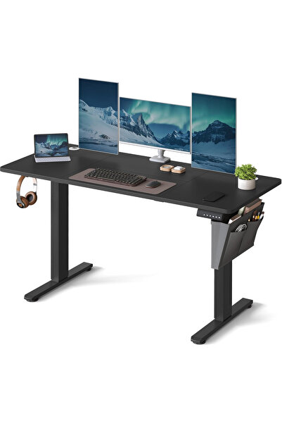 SONGMICS Electric Adjustable Desk 140x60 cm, Height Adjustable 72-120cm, Memo...