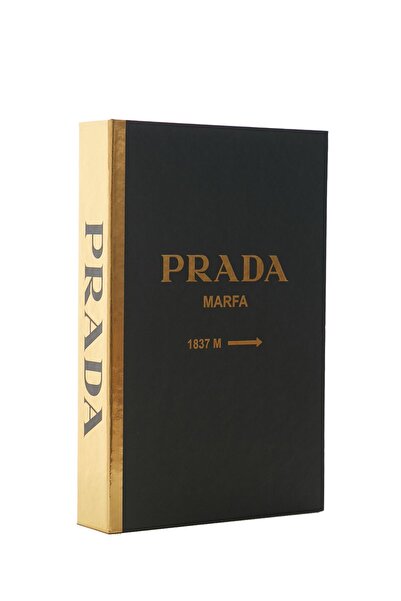 irayhomedecor Prada siyah gold Dekoratif Kitap Kutusu