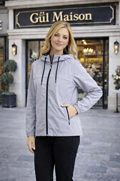 Gül Maison Women's Waterproof Oversized Raincoat with Hood, Stylish Design